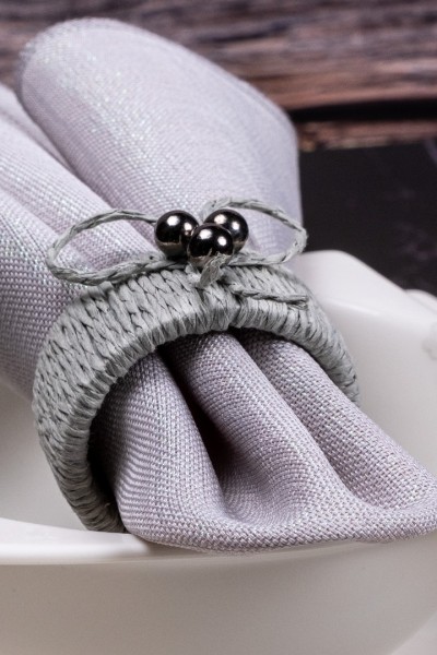 MASALSI KUMAŞ PEÇETE (GRİ)+ MASALSI KUMAŞ PEÇETE YÜZÜKLÜĞÜ  (GRİ) 