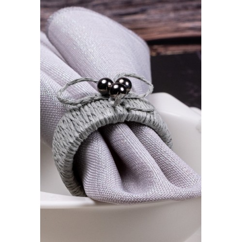 MASALSI KUMAŞ PEÇETE (GRİ)+ MASALSI KUMAŞ PEÇETE YÜZÜKLÜĞÜ  (GRİ) 