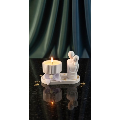 ROMANTİK SET BİBLO ( İÇİNDEKİ MUM DAHİL )