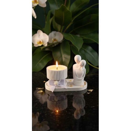 ROMANTİK SET BİBLO ( İÇİNDEKİ MUM DAHİL )