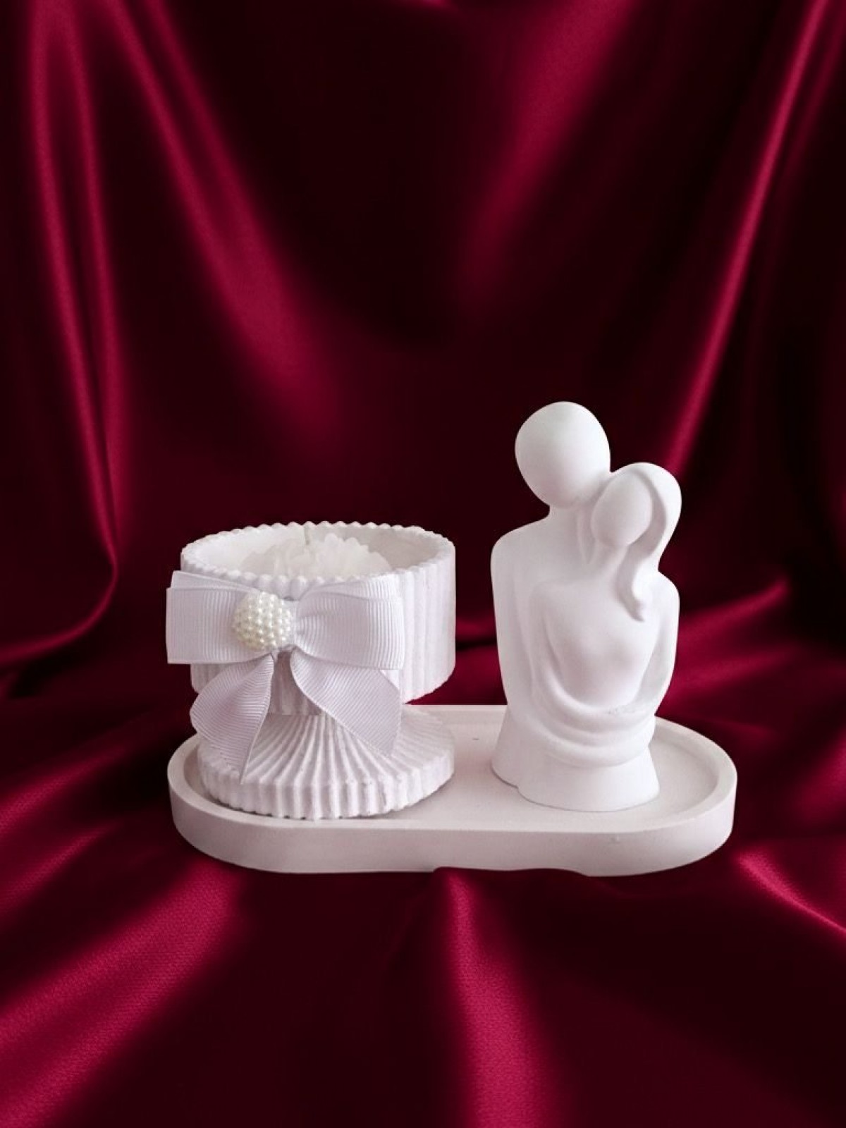 ROMANTİK SET BİBLO ( İÇİNDEKİ MUM DAHİL )
