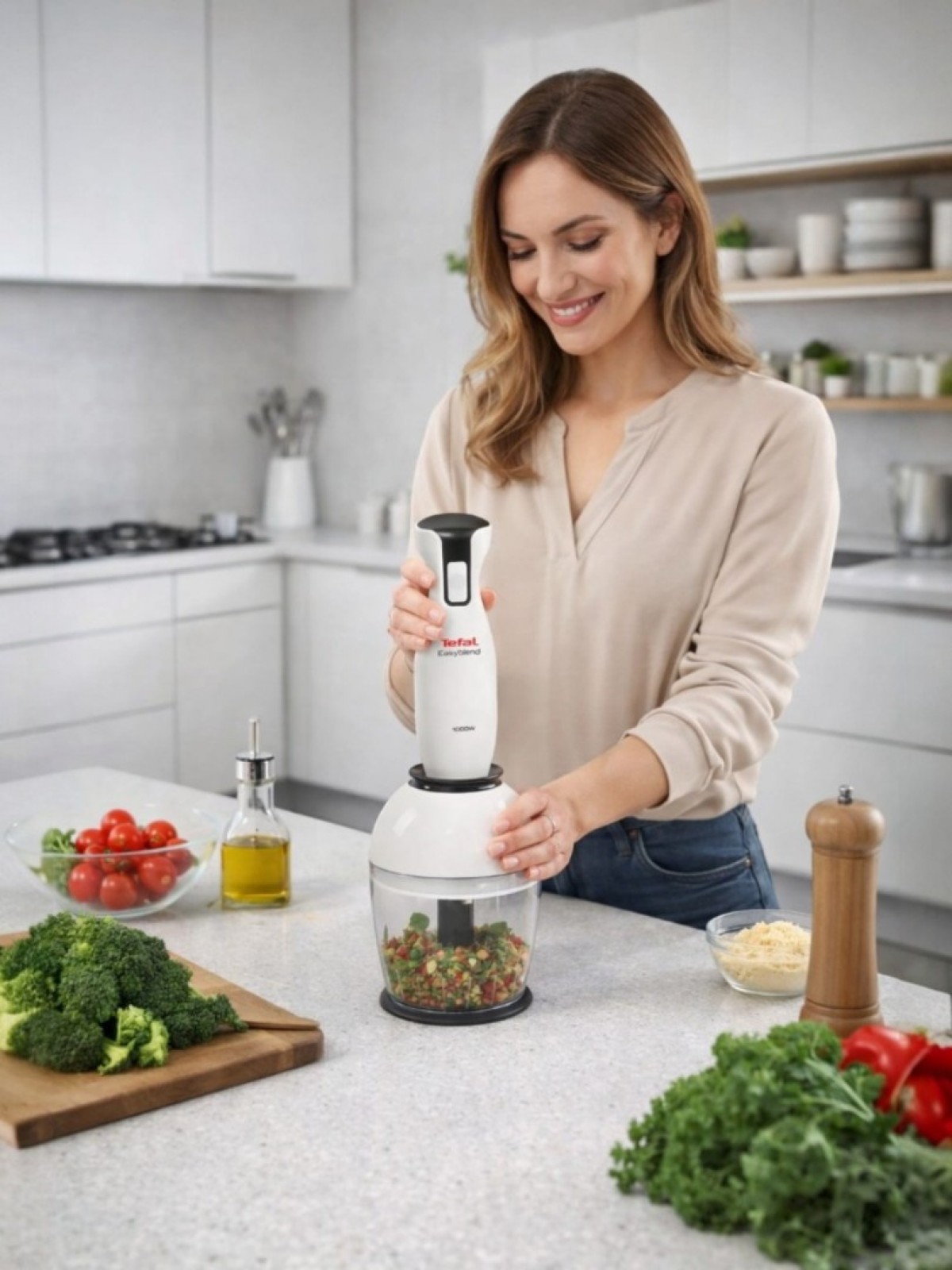 TEFAL EASYBLEND 1000 W BEYAZ BLENDER SETİ - 0.7 TEFAL EASYBLEND 1000 W BEYAZ BLENDER SETİ - 0.7